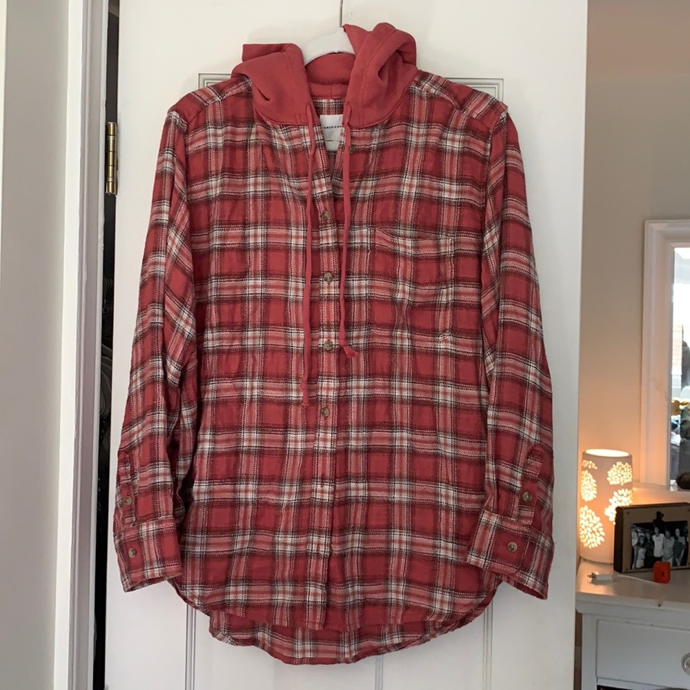 American Eagle Flannel with Hood